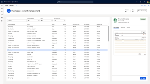 Unified and automated financial processes in Dynamics 365 finance